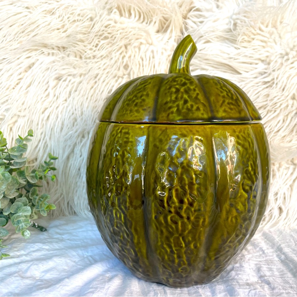 🍂Fall Decor🍂 Cal. USA Gourd Cookie Jar/Roll Jar